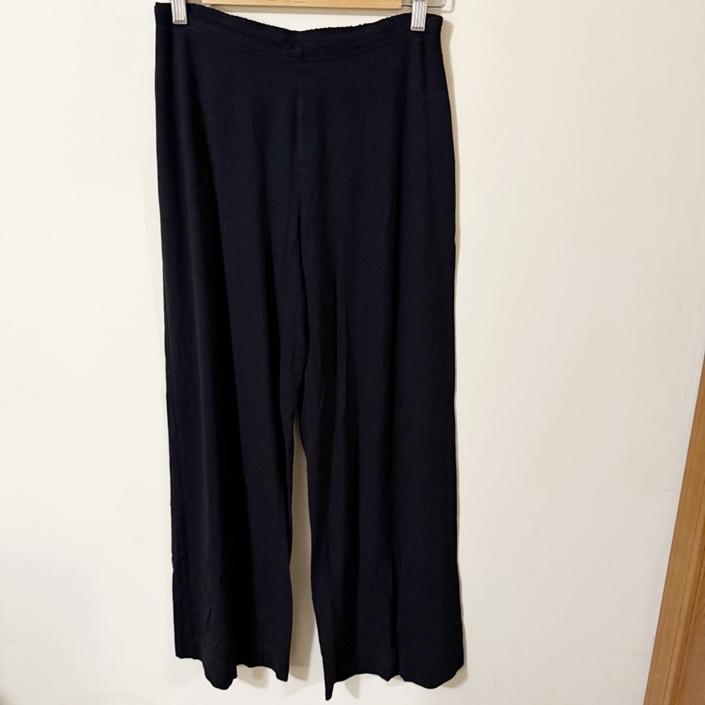 J Jill Womens Black Stretch Pull On Pants Size Small PETITE Office Preppy